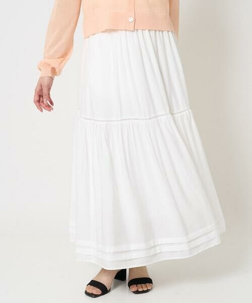 Maison de CINQ / メゾン ドゥ サンク ロング・マキシ丈スカート | 【小さいサイズ】ハシゴレース使いフレアースカート/洗える | 詳細2