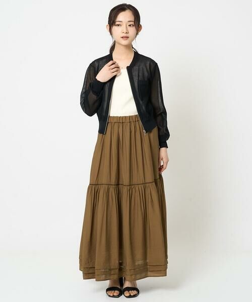 Maison de CINQ / メゾン ドゥ サンク ロング・マキシ丈スカート | 【小さいサイズ】ハシゴレース使いフレアースカート/洗える | 詳細24