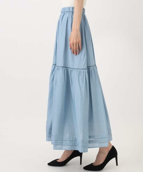 Maison de CINQ / メゾン ドゥ サンク ロング・マキシ丈スカート | 【小さいサイズ】ハシゴレース使いフレアースカート/洗える | 詳細4