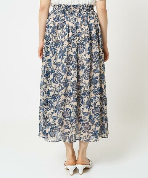Maison de CINQ / メゾン ドゥ サンク ロング・マキシ丈スカート | 【小さいサイズ】更紗プリント花柄シフォンスカート/丈の長さが選べる/洗える/セットアップ対応 | 詳細13