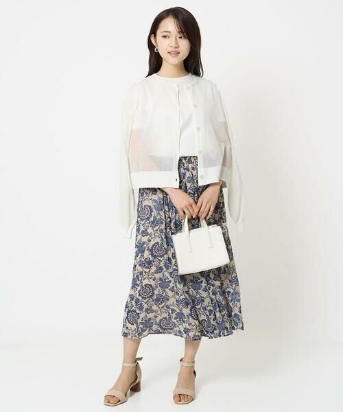 Maison de CINQ / メゾン ドゥ サンク ロング・マキシ丈スカート | 【小さいサイズ】更紗プリント花柄シフォンスカート/丈の長さが選べる/洗える/セットアップ対応 | 詳細24