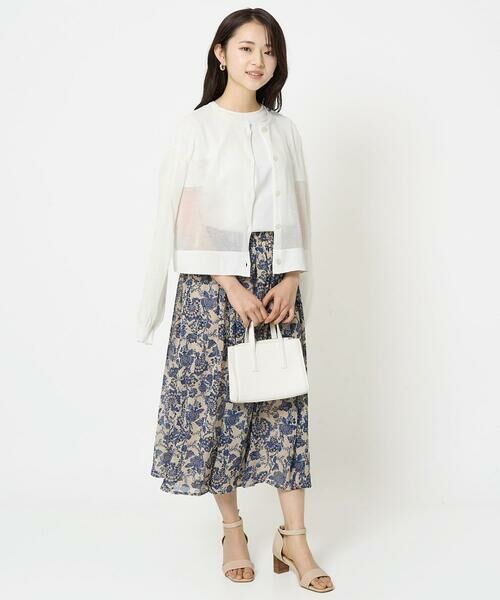Maison de CINQ / メゾン ドゥ サンク ロング・マキシ丈スカート | 【小さいサイズ】更紗プリント花柄シフォンスカート/丈の長さが選べる/洗える/セットアップ対応 | 詳細25