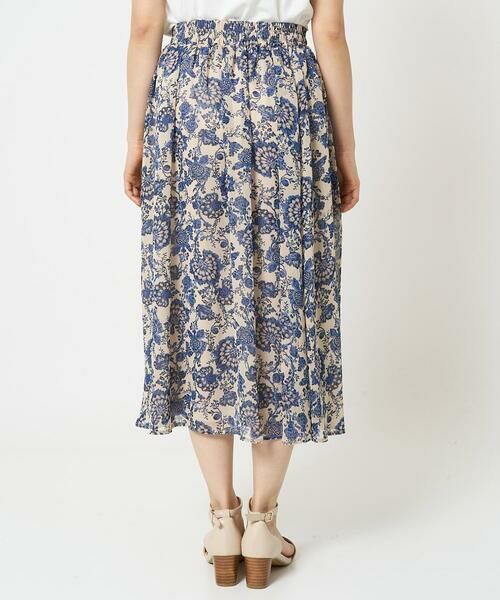 Maison de CINQ / メゾン ドゥ サンク ロング・マキシ丈スカート | 【小さいサイズ】更紗プリント花柄シフォンスカート/丈の長さが選べる/洗える/セットアップ対応 | 詳細5