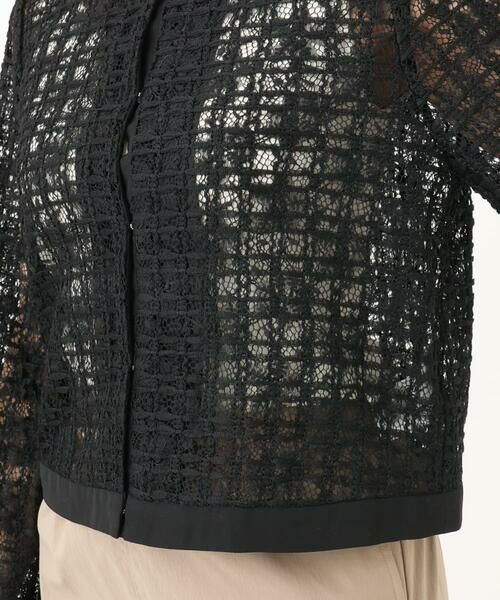 Maison de CINQ / メゾン ドゥ サンク その他アウター | 【小さいサイズ】レースチュールノーカラーライトブルゾン/洗える | 詳細10