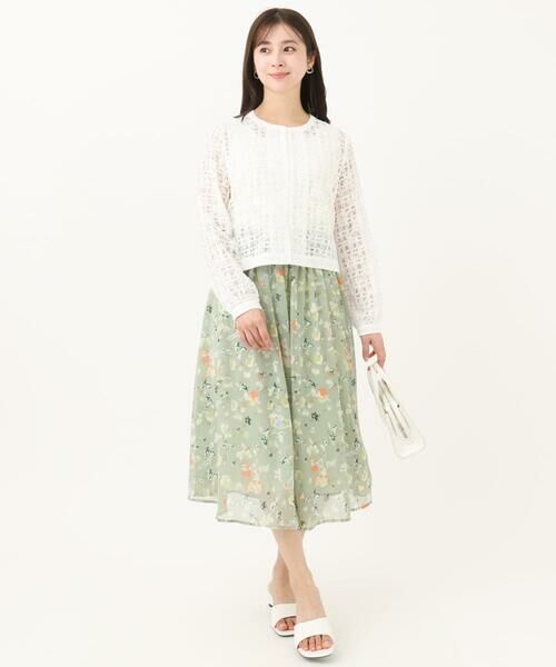 Maison de CINQ / メゾン ドゥ サンク その他アウター | 【小さいサイズ】レースチュールノーカラーライトブルゾン/洗える | 詳細17