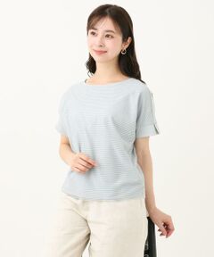 Maison de CINQ / メゾン ドゥ サンク カットソー | 【小さいサイズ】ボーダーチュールカットソー/接触冷感/洗える