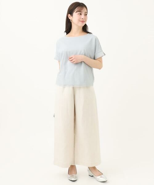 Maison de CINQ / メゾン ドゥ サンク カットソー | 【小さいサイズ】ボーダーチュールカットソー/接触冷感/洗える | 詳細17