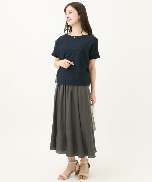 Maison de CINQ / メゾン ドゥ サンク カットソー | 【小さいサイズ】ボーダーチュールカットソー/接触冷感/洗える | 詳細26