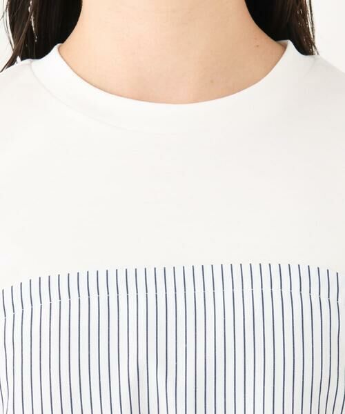 Maison de CINQ / メゾン ドゥ サンク カットソー | 【小さいサイズ】ビスチェレイヤード風フレアーTシャツ(ストライプ)/洗える | 詳細7