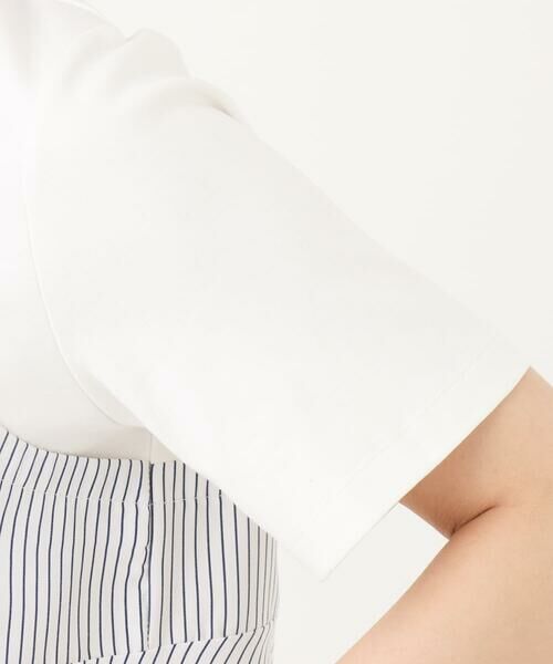 Maison de CINQ / メゾン ドゥ サンク カットソー | 【小さいサイズ】ビスチェレイヤード風フレアーTシャツ(ストライプ)/洗える | 詳細8