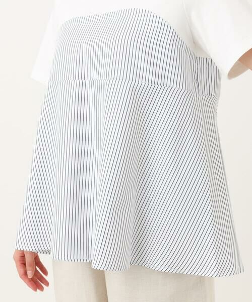 Maison de CINQ / メゾン ドゥ サンク カットソー | 【小さいサイズ】ビスチェレイヤード風フレアーTシャツ(ストライプ)/洗える | 詳細9