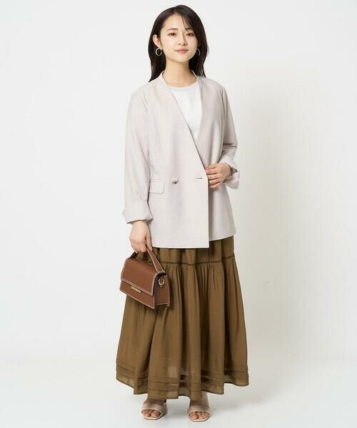 Maison de CINQ / メゾン ドゥ サンク カットソー | 【小さいサイズ】ラメ入りネックデザインTシャツ/接触冷感/洗える | 詳細11