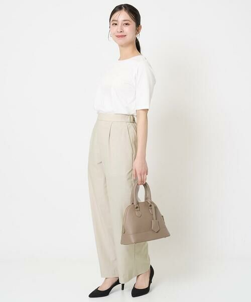 Maison de CINQ / メゾン ドゥ サンク カットソー | 【小さいサイズ】ラメ入りネックデザインTシャツ/接触冷感/洗える | 詳細15