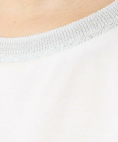 Maison de CINQ / メゾン ドゥ サンク カットソー | 【小さいサイズ】ラメ入りネックデザインTシャツ/接触冷感/洗える | 詳細7