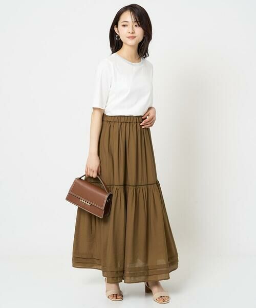 Maison de CINQ / メゾン ドゥ サンク カットソー | 【小さいサイズ】ラメ入りネックデザインTシャツ/接触冷感/洗える | 詳細8