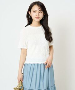 Maison de CINQ / メゾン ドゥ サンク カットソー | 【小さいサイズ】フクレシャーリングカットソー/UVカット/洗える