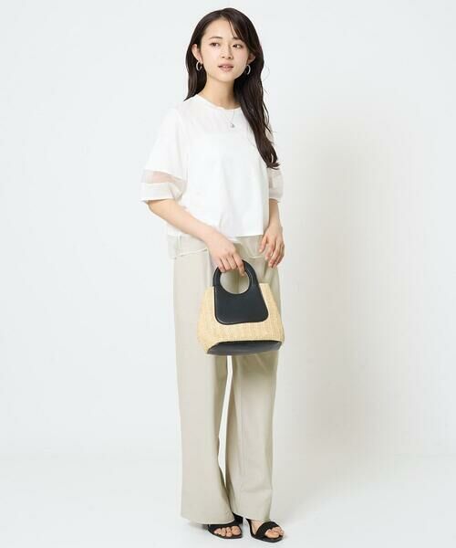 Maison de CINQ / メゾン ドゥ サンク カットソー | 【小さいサイズ】シアー切替えランタンスリーブカットソー/接触冷感/洗える | 詳細19