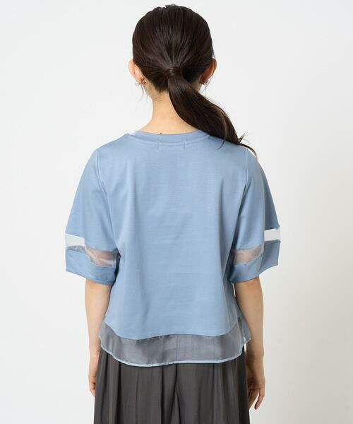 Maison de CINQ / メゾン ドゥ サンク カットソー | 【小さいサイズ】シアー切替えランタンスリーブカットソー/接触冷感/洗える | 詳細6