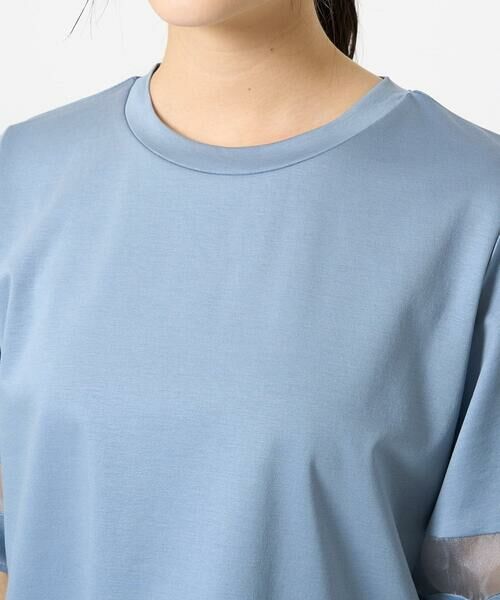 Maison de CINQ / メゾン ドゥ サンク カットソー | 【小さいサイズ】シアー切替えランタンスリーブカットソー/接触冷感/洗える | 詳細7