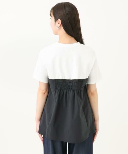 Maison de CINQ / メゾン ドゥ サンク カットソー | 【小さいサイズ】ビスチェレイヤード風フレアーTシャツ(無地)/洗える | 詳細5