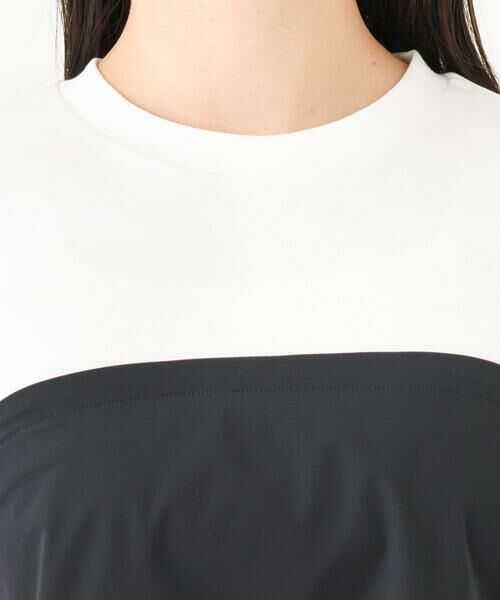 Maison de CINQ / メゾン ドゥ サンク カットソー | 【小さいサイズ】ビスチェレイヤード風フレアーTシャツ(無地)/洗える | 詳細7