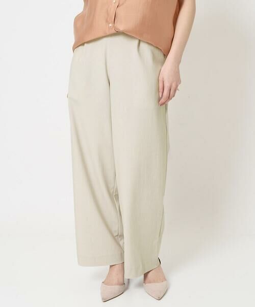 Maison de CINQ / メゾン ドゥ サンク その他パンツ | 【小さいサイズ】ワイドストレート ストレッチプルオンパンツ/洗える | 詳細1