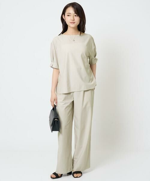 Maison de CINQ / メゾン ドゥ サンク その他パンツ | 【小さいサイズ】ワイドストレート ストレッチプルオンパンツ/洗える | 詳細17