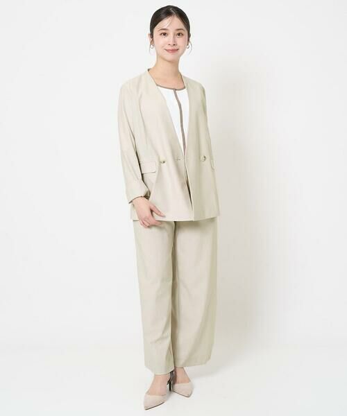 Maison de CINQ / メゾン ドゥ サンク その他パンツ | 【小さいサイズ】ワイドストレート ストレッチプルオンパンツ/洗える | 詳細30