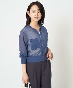 Maison de CINQ / メゾン ドゥ サンク その他アウター | 【小さいサイズ】シアーニットブルゾン/接触冷感/洗える