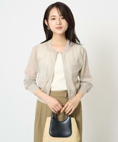 Maison de CINQ / メゾン ドゥ サンク その他アウター | 【小さいサイズ】シアーニットブルゾン/接触冷感/洗える