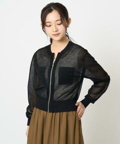 Maison de CINQ / メゾン ドゥ サンク その他アウター | 【小さいサイズ】シアーニットブルゾン/接触冷感/洗える