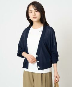 Maison de CINQ / メゾン ドゥ サンク カーディガン・ボレロ | 【小さいサイズ】ドルマンスリーブシアーカーディガン/洗える