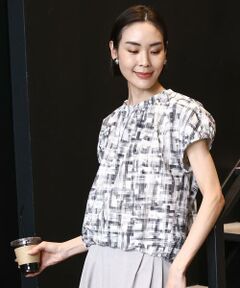 Maison de CINQ / メゾン ドゥ サンク シャツ・ブラウス | [小さいサイズ]かすれチェック柄ノースリーブプルオーバー(セットアップ対応)