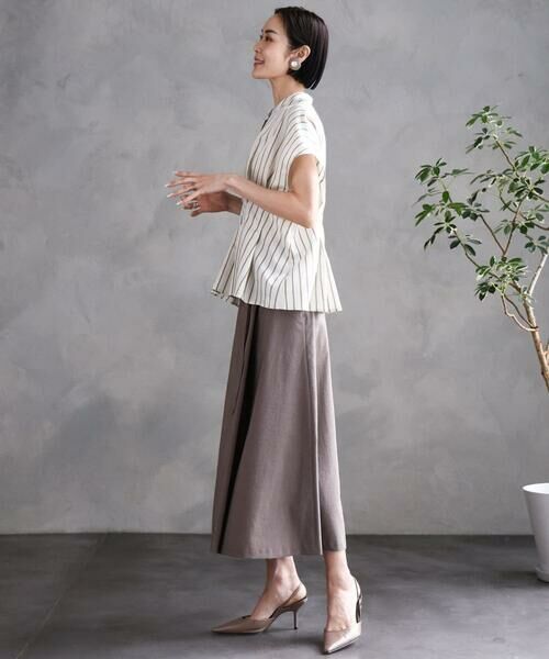 Maison de CINQ / メゾン ドゥ サンク シャツ・ブラウス | [小さいサイズ]ストライプ柄デザインタックブラウス | 詳細12