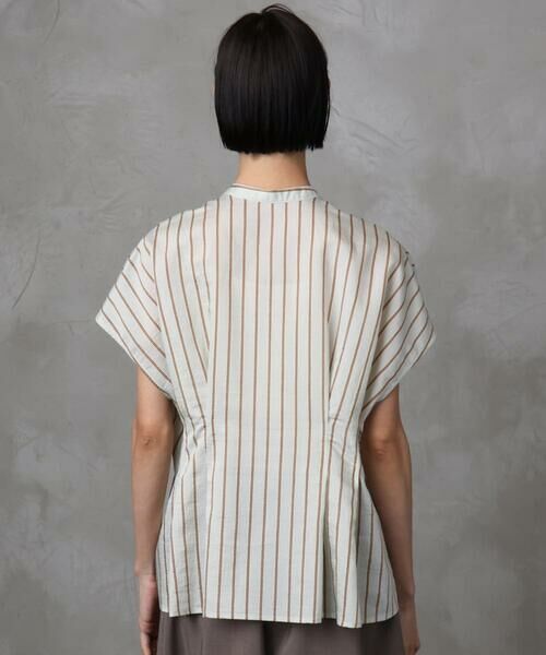 Maison de CINQ / メゾン ドゥ サンク シャツ・ブラウス | [小さいサイズ]ストライプ柄デザインタックブラウス | 詳細5
