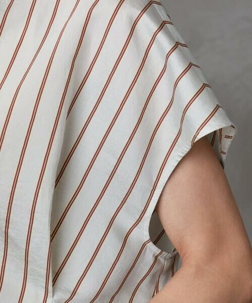 Maison de CINQ / メゾン ドゥ サンク シャツ・ブラウス | [小さいサイズ]ストライプ柄デザインタックブラウス | 詳細7