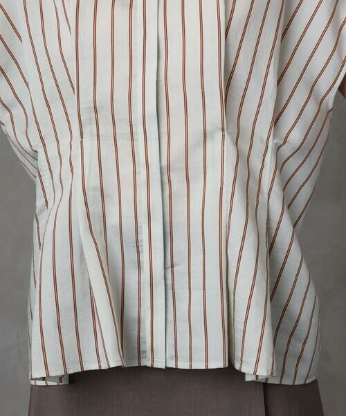 Maison de CINQ / メゾン ドゥ サンク シャツ・ブラウス | [小さいサイズ]ストライプ柄デザインタックブラウス | 詳細8