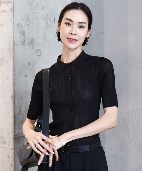 Maison de CINQ / メゾン ドゥ サンク ニット・セーター | [小さいサイズ]シアーリブ襟付きニット | 詳細1