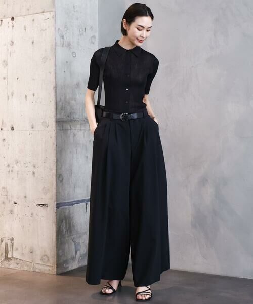 Maison de CINQ / メゾン ドゥ サンク ニット・セーター | [小さいサイズ]シアーリブ襟付きニット | 詳細12