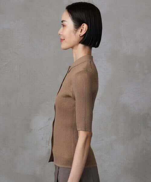 Maison de CINQ / メゾン ドゥ サンク ニット・セーター | [小さいサイズ]シアーリブ襟付きニット | 詳細5