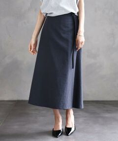 Maison de CINQ / メゾン ドゥ サンク ロング・マキシ丈スカート | [ 小さいサイズ]ベルト付きAラインスカート