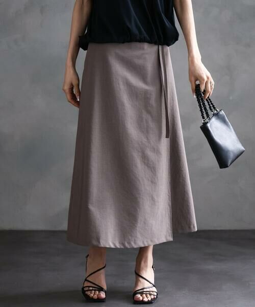 Maison de CINQ / メゾン ドゥ サンク ロング・マキシ丈スカート | [ 小さいサイズ]ベルト付きAラインスカート | 詳細1