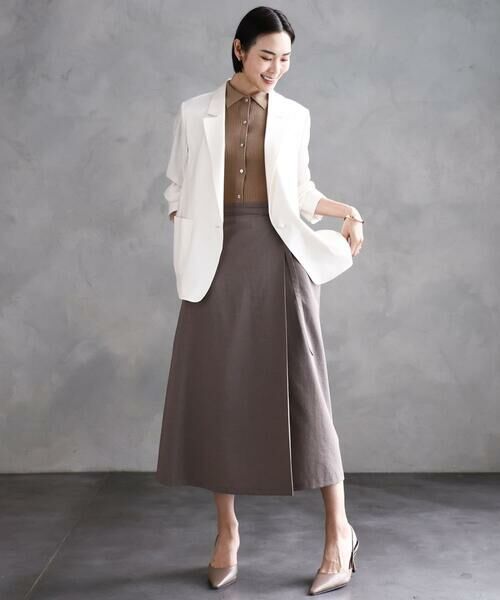 Maison de CINQ / メゾン ドゥ サンク ロング・マキシ丈スカート | [ 小さいサイズ]ベルト付きAラインスカート | 詳細24