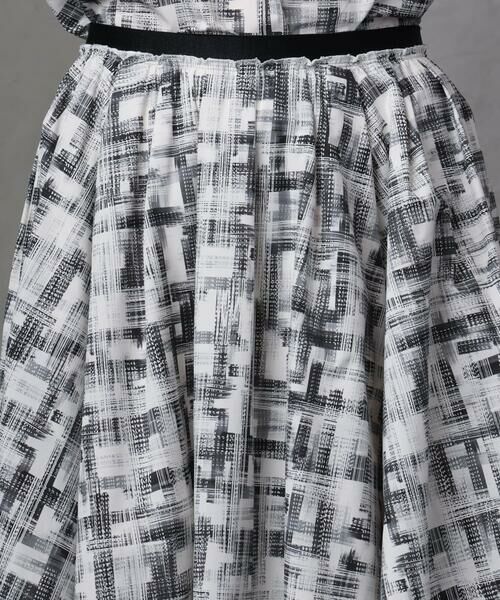 Maison de CINQ / メゾン ドゥ サンク ロング・マキシ丈スカート | [小さいサイズ]かすれチェック柄ギャザースカート(セットアップ対応) | 詳細6
