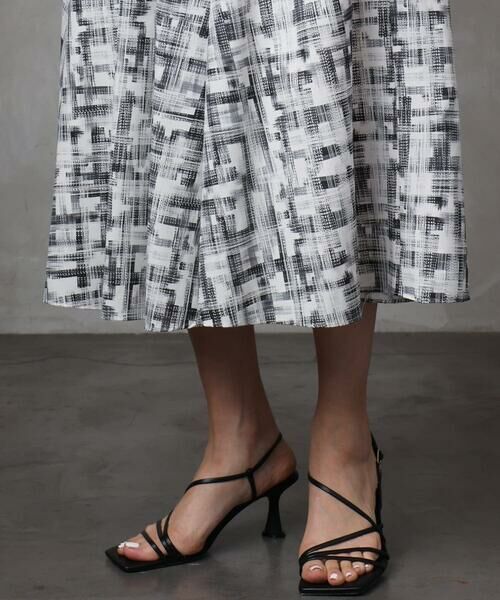 Maison de CINQ / メゾン ドゥ サンク ロング・マキシ丈スカート | [小さいサイズ]かすれチェック柄ギャザースカート(セットアップ対応) | 詳細8