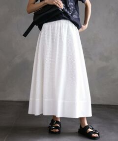 Maison de CINQ / メゾン ドゥ サンク ロング・マキシ丈スカート | [小さいサイズ]エンブロイダリーレーススカート(セットアップ対応)