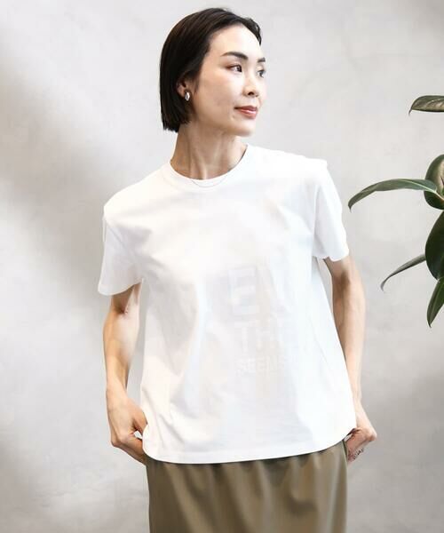 Maison de CINQ / メゾン ドゥ サンク カットソー | [小さいサイズ]ラメロゴTシャツ | 詳細1