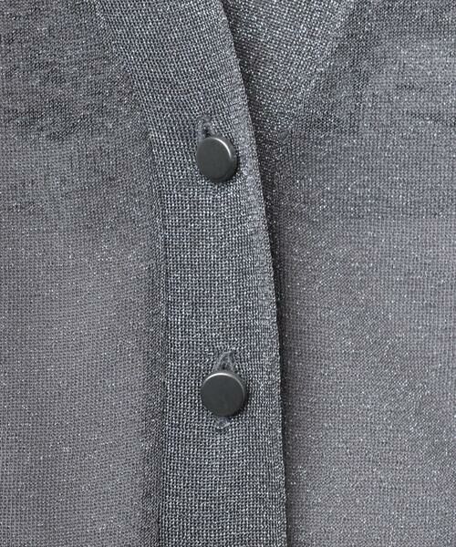 Maison de CINQ / メゾン ドゥ サンク カーディガン・ボレロ | [小さいサイズ]シアーラメVネックカーディガン | 詳細1