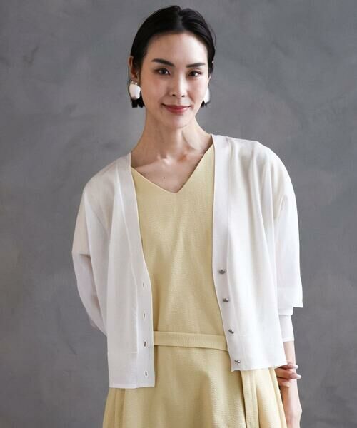 Maison de CINQ / メゾン ドゥ サンク カーディガン・ボレロ | [小さいサイズ]シアーラメVネックカーディガン | 詳細12