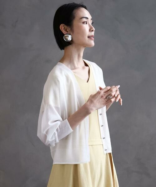 Maison de CINQ / メゾン ドゥ サンク カーディガン・ボレロ | [小さいサイズ]シアーラメVネックカーディガン | 詳細13